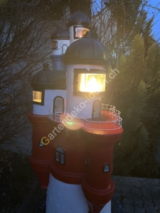 Deko Leuchtturm Roter Sand mit Beleuchtung