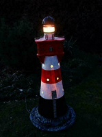 Deko-Leuchtturm beleuchtet Roter Sand 142 cm
